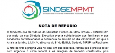 NOTA DE REPÚDIO